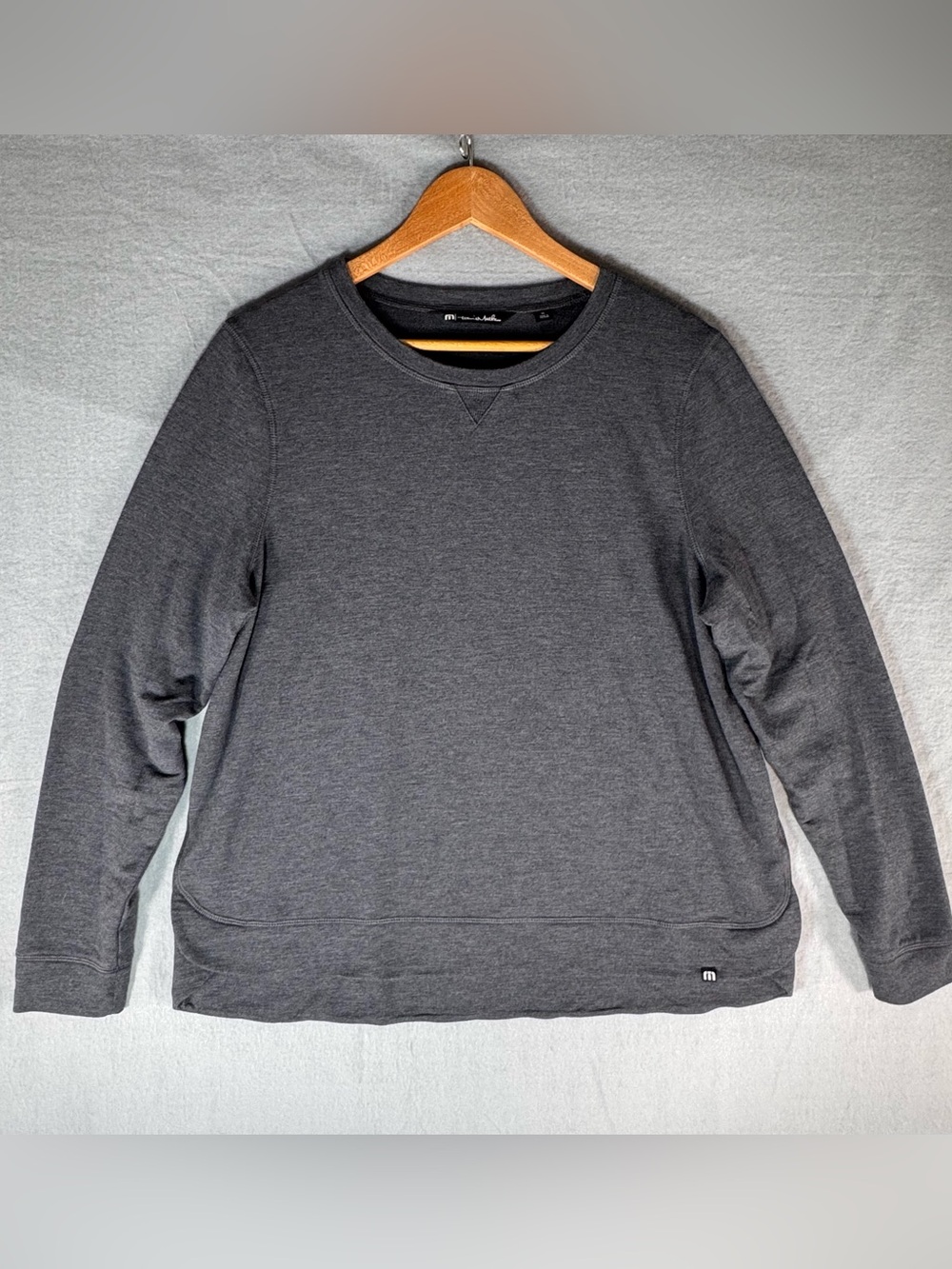 Travis Mathew Gray Pullover Crewneck Sweatshirt Lightweight Women’s XL